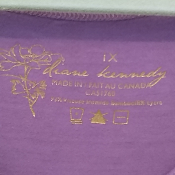 3/4 Sleeve Tunic with an Asymmetrical Hemline, Soft Pink, Size 1X - Picture 2 of 6